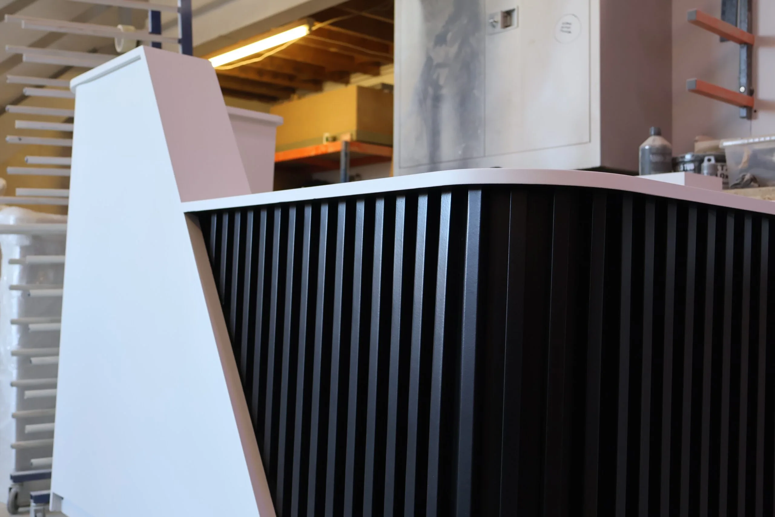 Bespoke Luxury Reception Desk, White & Black