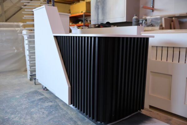 Bespoke Luxury Reception Desk, White & Black