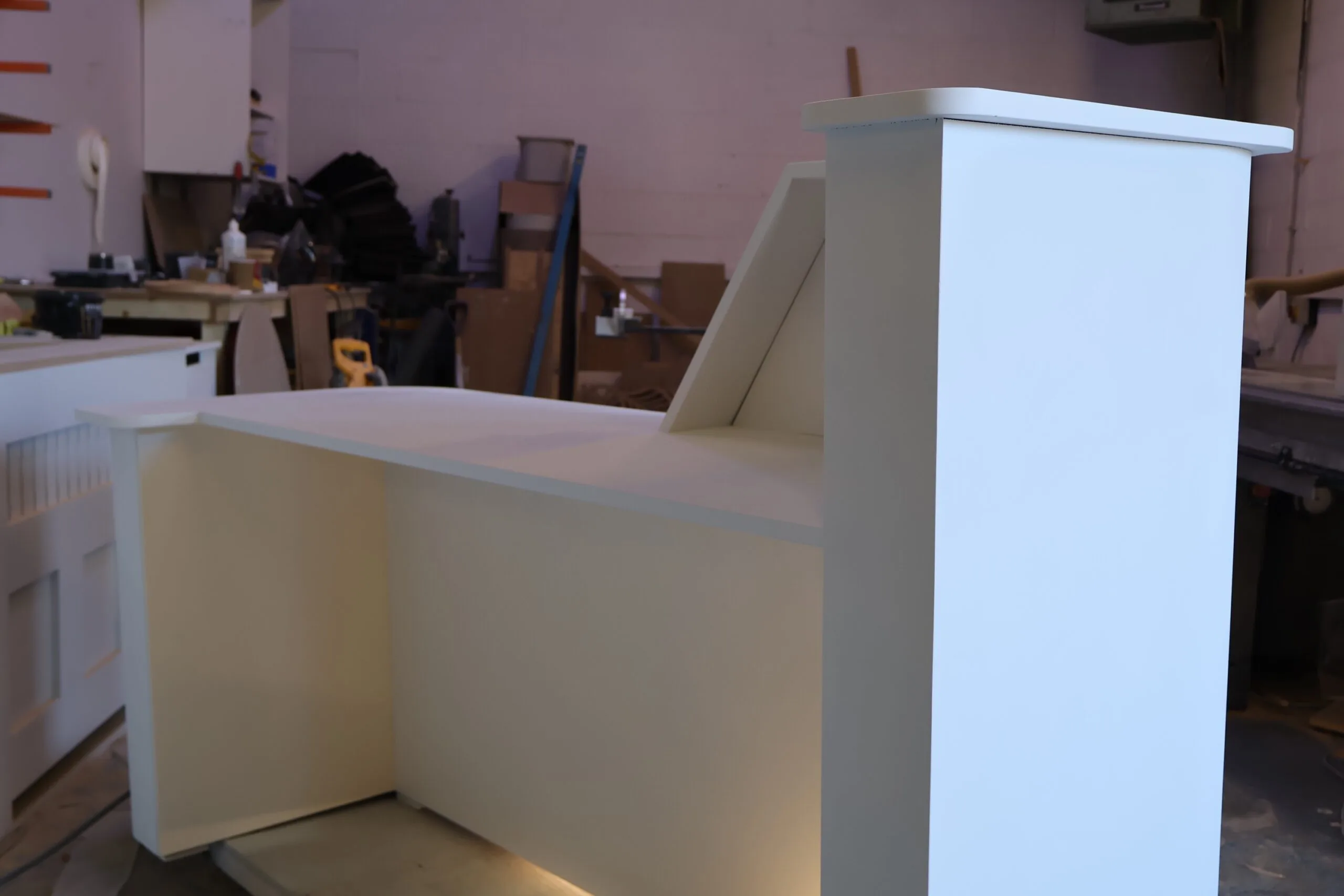 Bespoke Luxury Reception Desk, White & Black