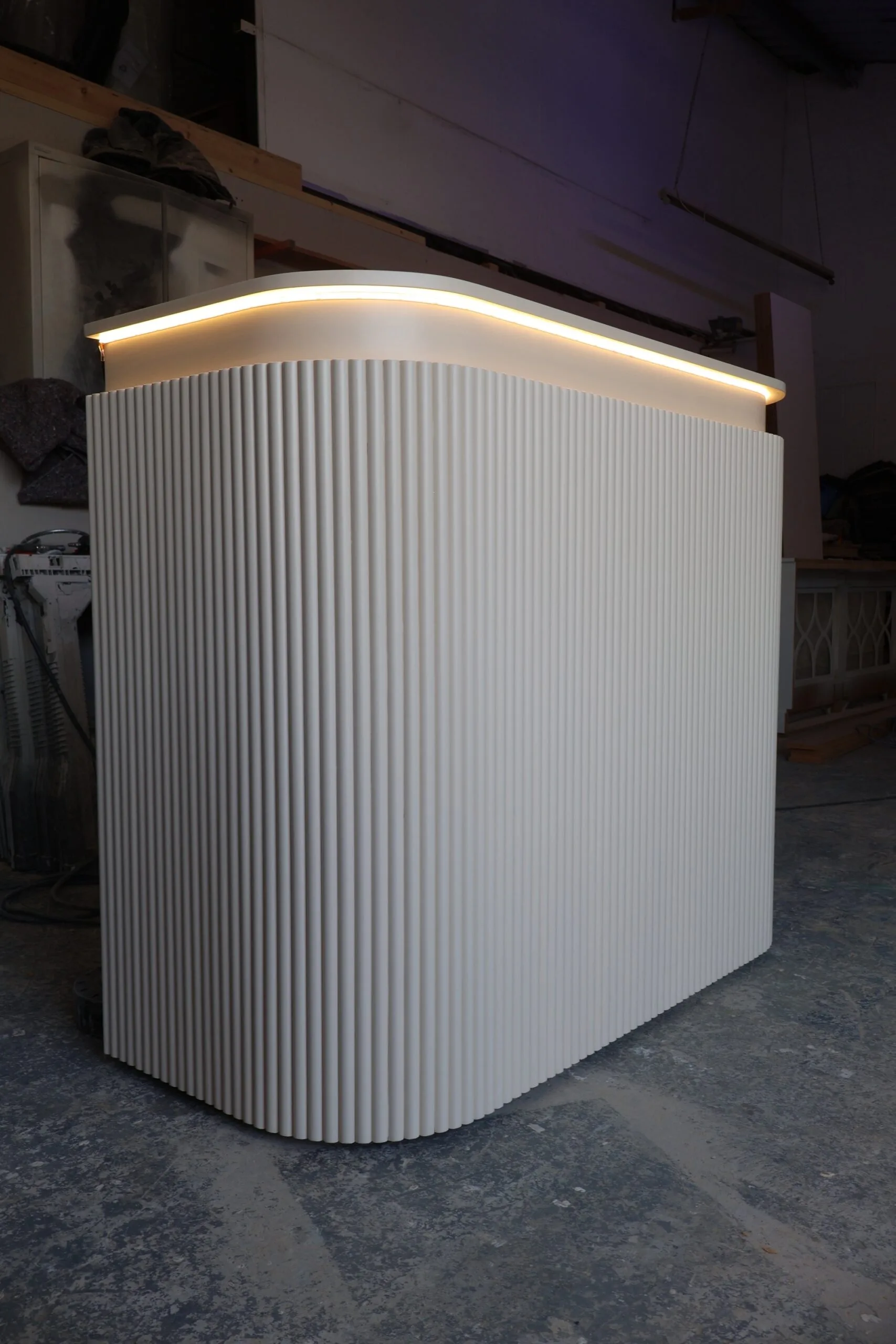 Bespoke Luxury Reception Desk, Farrow & Ball Joas White - Image 2