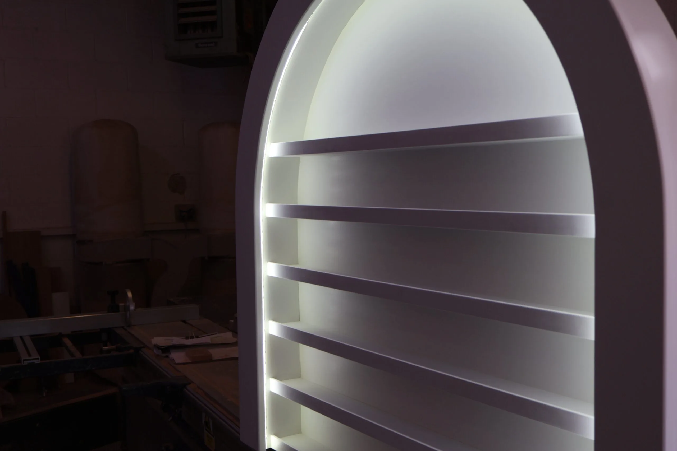 Curved wall display