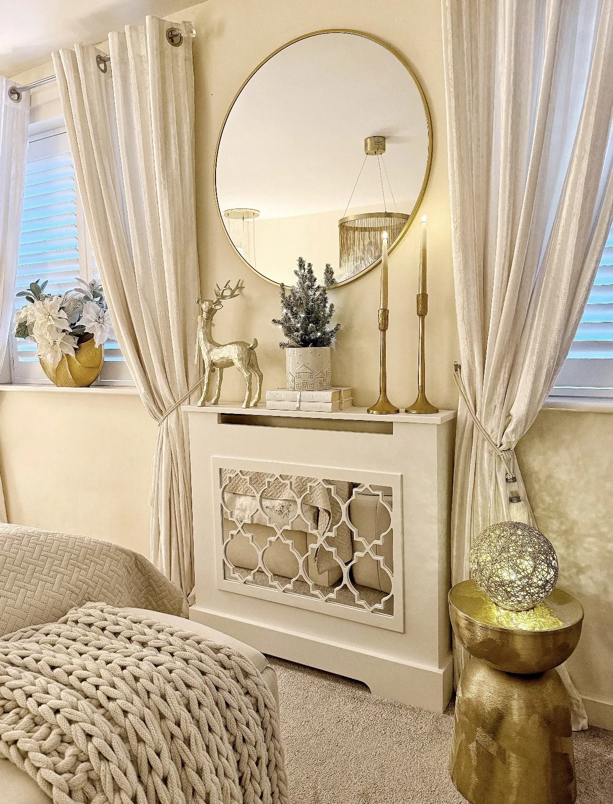 The Sienna Mirrored Radiator Cover, Mirrored Radiator Cabinet, Luxury Decor