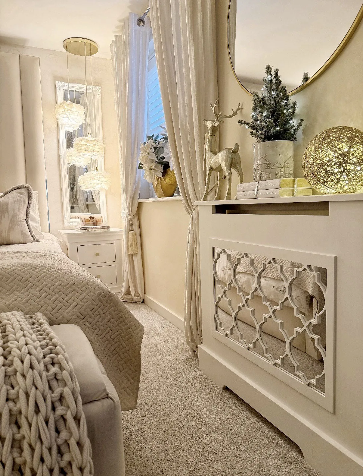 The Sienna Mirrored Radiator Cover, Mirrored Radiator Cabinet, Luxury Decor - Image 2