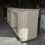 Bespoke Nail Desk, Reeded Design Two Person Station, F&B Joa’s White