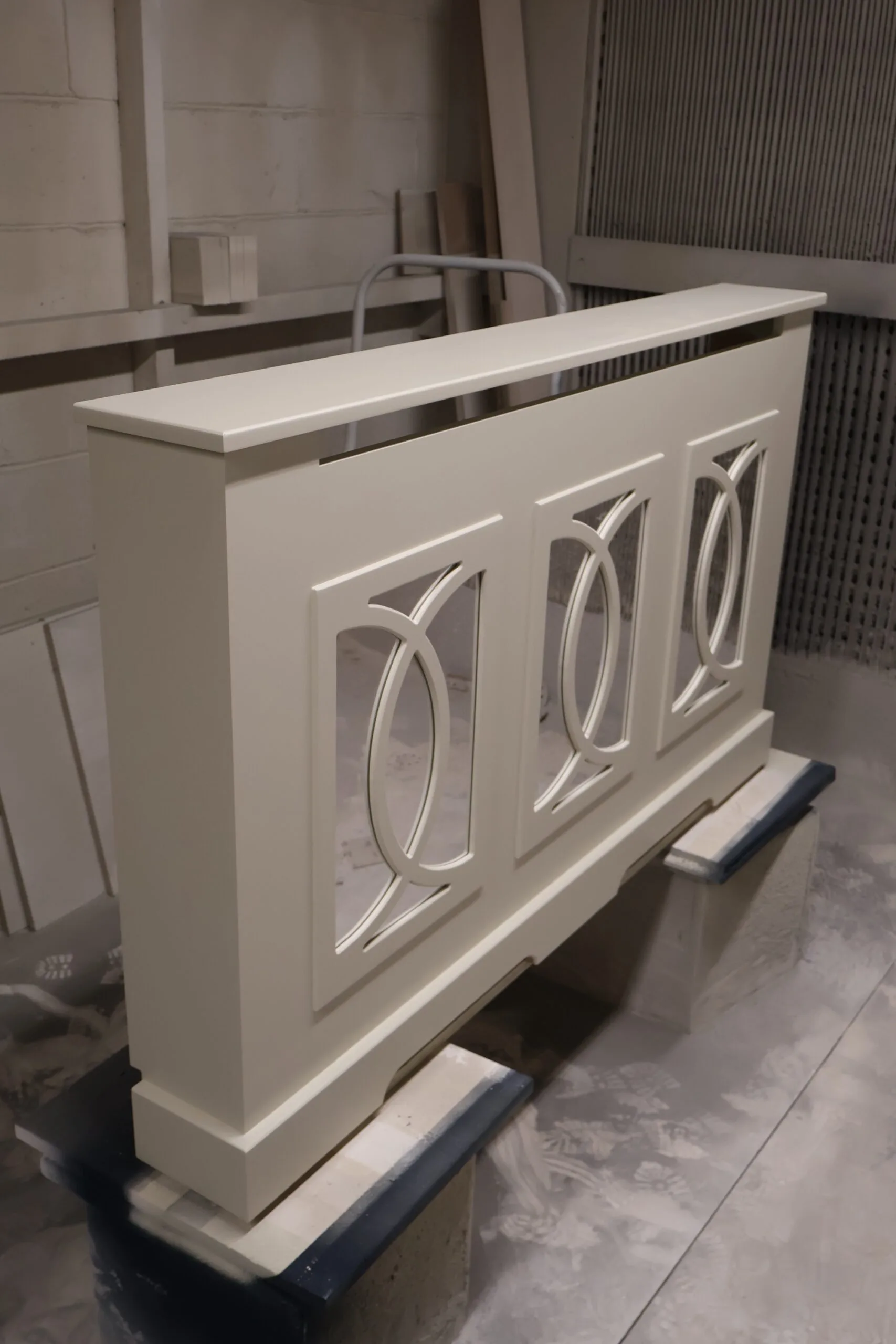 Mirrored Radiator Cabinet Oak Top Radiator Cover The Florence