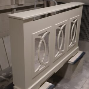 Mirrored Radiator Cabinet Oak Top Radiator Cover The Florence