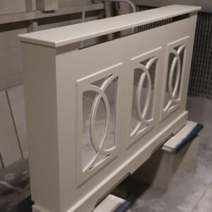 Mirrored Radiator Cabinet Oak Top Radiator Cover The Florence