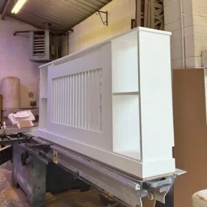 White Radiator Cover with Integrated Side Shelving