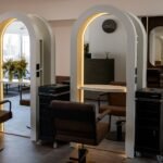 Double Sided Salon Mirror, Curved LED Mirror