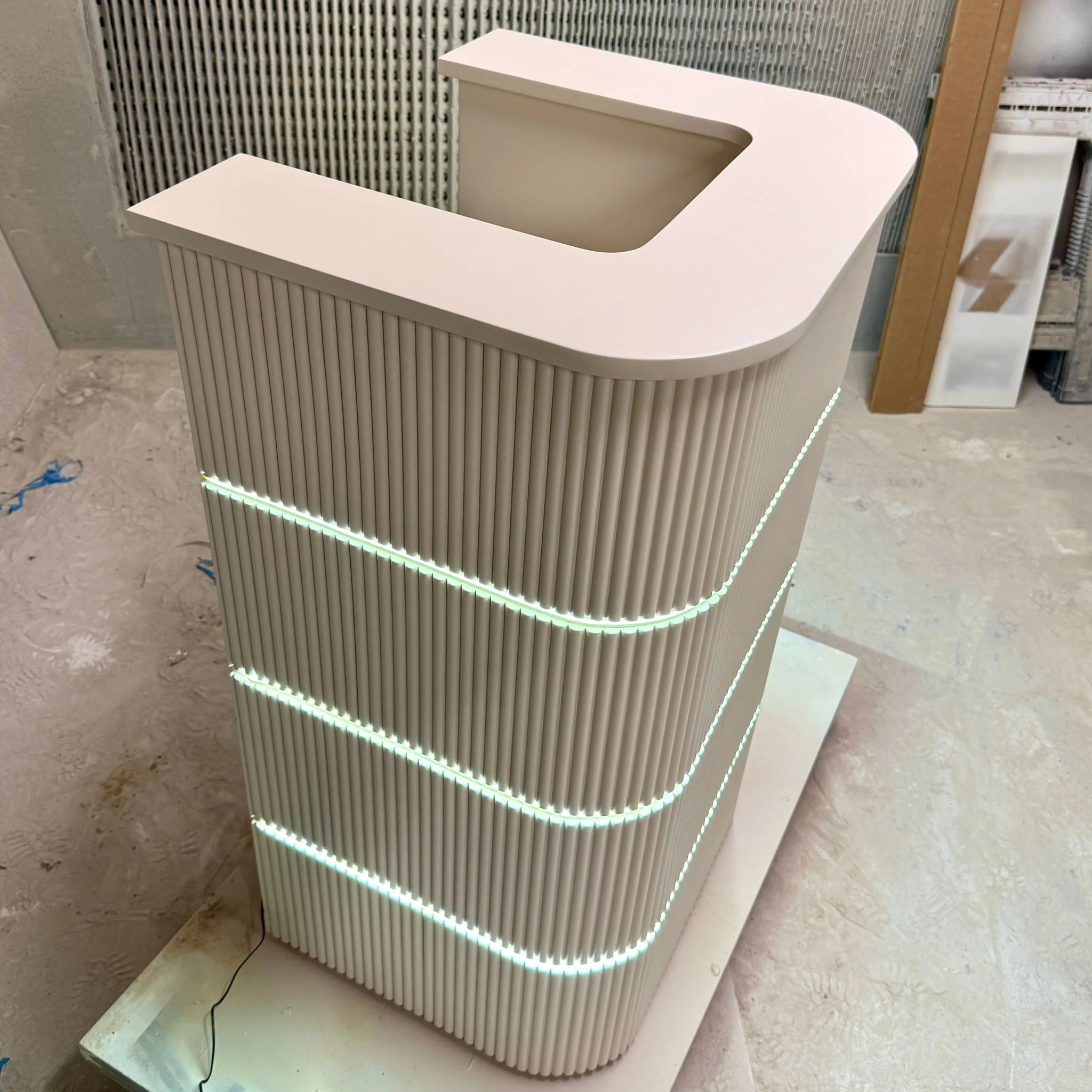 Bespoke U shaped reception desk