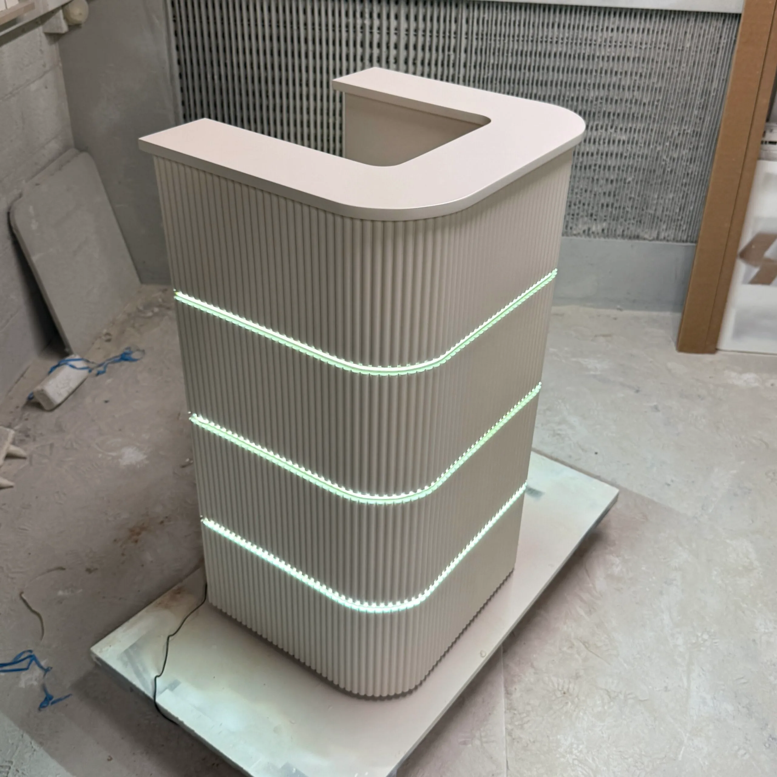 Bespoke U shaped reception desk