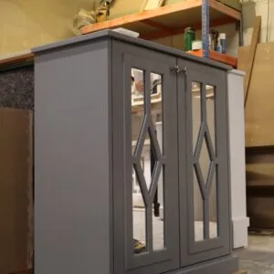Mirrored Sideboard / TV Cabinet, Diamond Fretwork