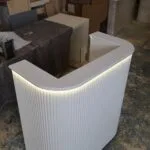 Bespoke Fluted Salon Reception Desk