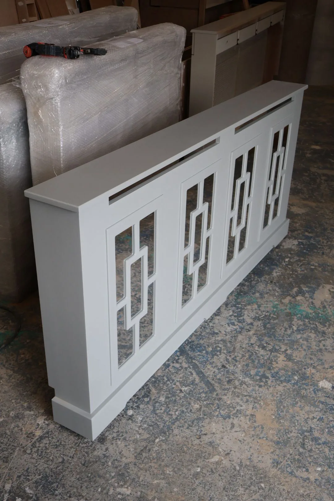 Rectangle Fretwork Radiator Cabinet