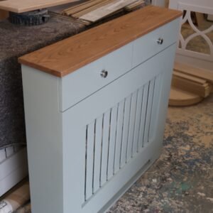 Bespoke Radiator Cover with Drawers and solid Oak Top
