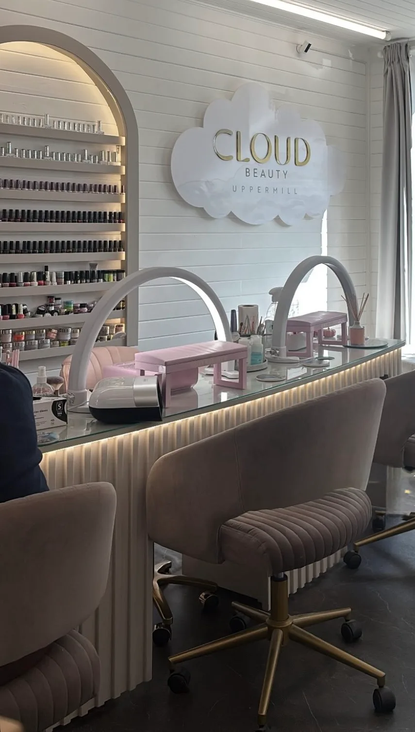 Slimline Curved Wall Display, Bespoke Curved Display with LED lighting, Nail Gel Display, Skimming Stone - Image 2