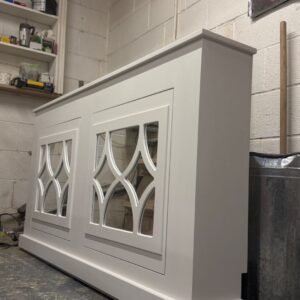 Mirrored Radiator Cabinet, Fold Down Front Radiator Cover, The Florence