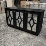 The Noir Diamond Mirrored Sideboard Cabinet – Luxury Media & Storage Unit