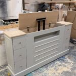 Tv box with drawers and oak top